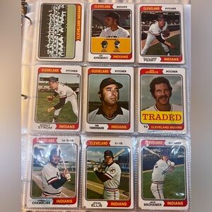 Vintage 1974 Cleveland Indians Baseball Cards